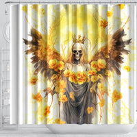 Flower Skull Angel Shower Curtain Bitch I'm The Fucking Queen