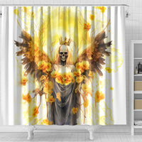Flower Skull Angel Shower Curtain Bitch I'm The Fucking Queen