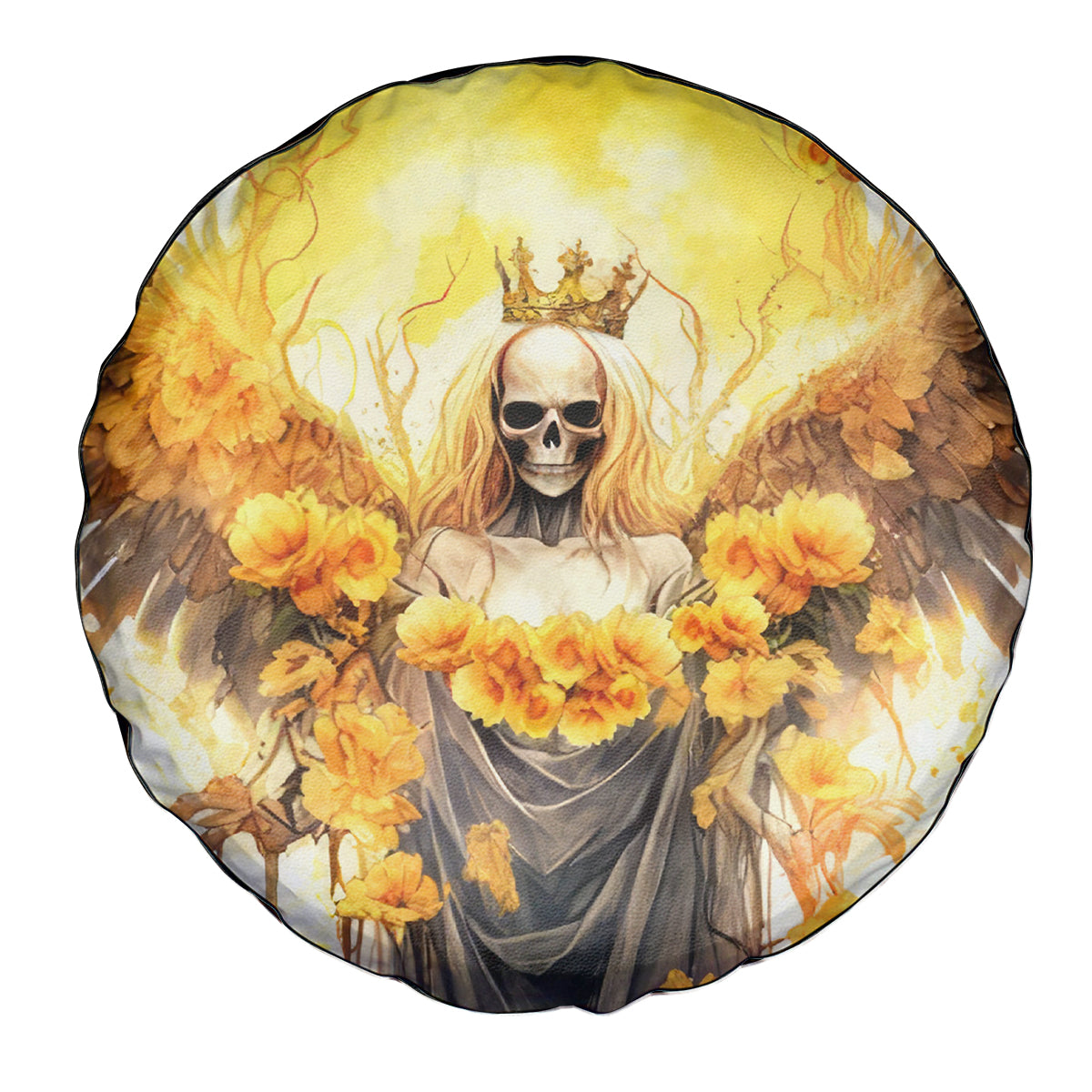 Flower Skull Angel Spare Tire Cover Bitch I'm The Fucking Queen - Wonder Print Shop