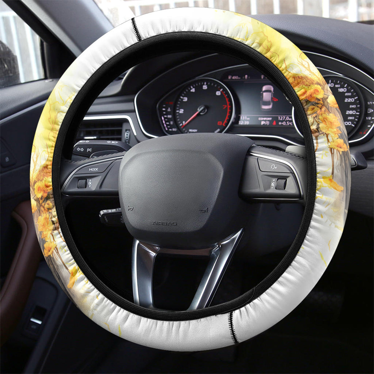 Flower Skull Angel Steering Wheel Cover Bitch I'm The Fucking Queen - Wonder Print Shop
