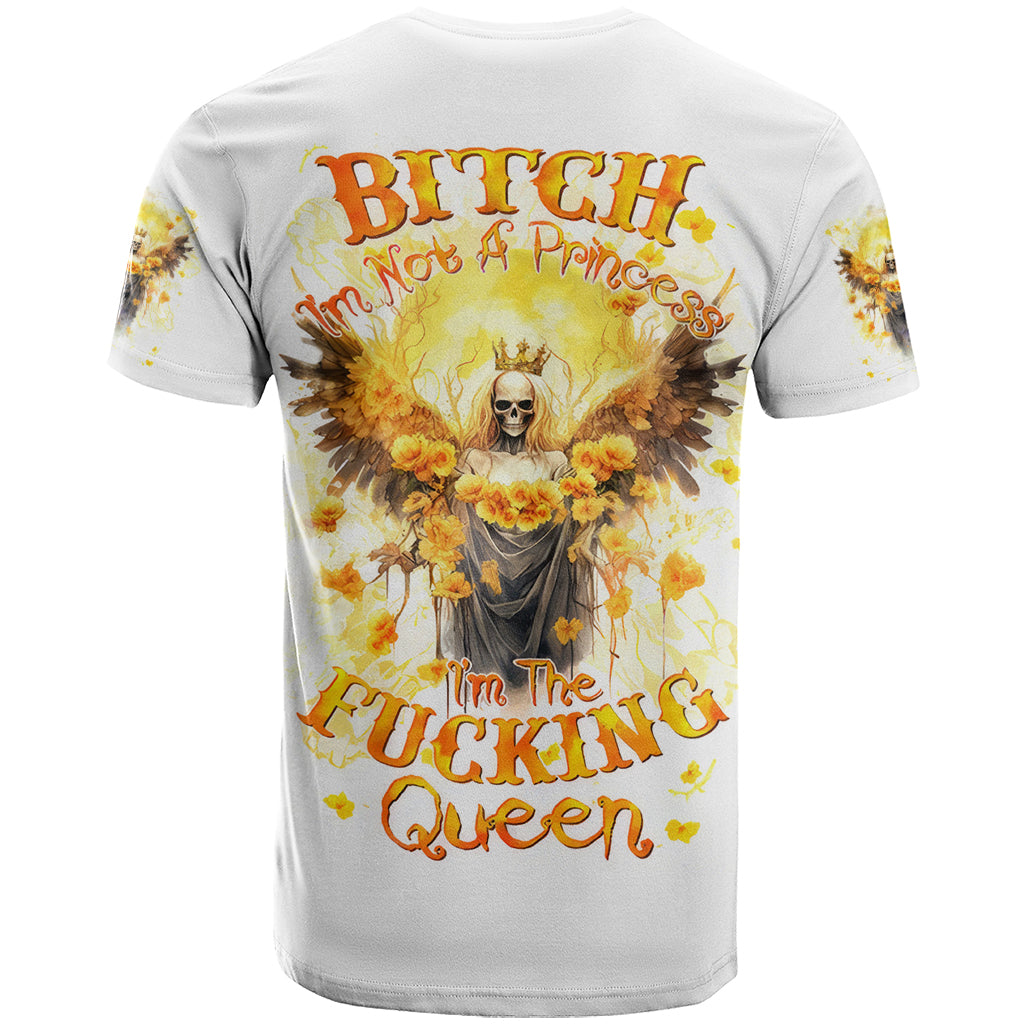 Flower Skull Angel T Shirt Bitch I'm The Fucking Queen - Wonder Print Shop
