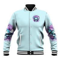 Flower Skull Angel Baseball Jacket The Good Girl In Me Got Tired Of The Bullshit - Wonder Print Shop