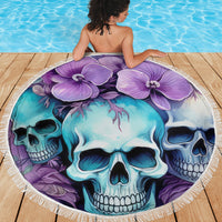 Flower Skull Angel Beach Blanket The Good Girl In Me Got Tired Of The Bullshit - Wonder Print Shop