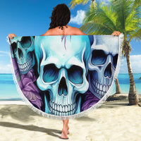 Flower Skull Angel Beach Blanket The Good Girl In Me Got Tired Of The Bullshit - Wonder Print Shop