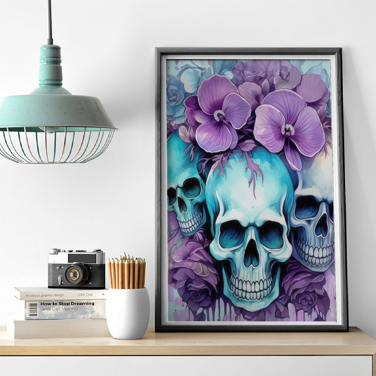 Flower Skull Angel Canvas Wall Art The Good Girl In Me Got Tired Of The Bullshit - Wonder Print Shop