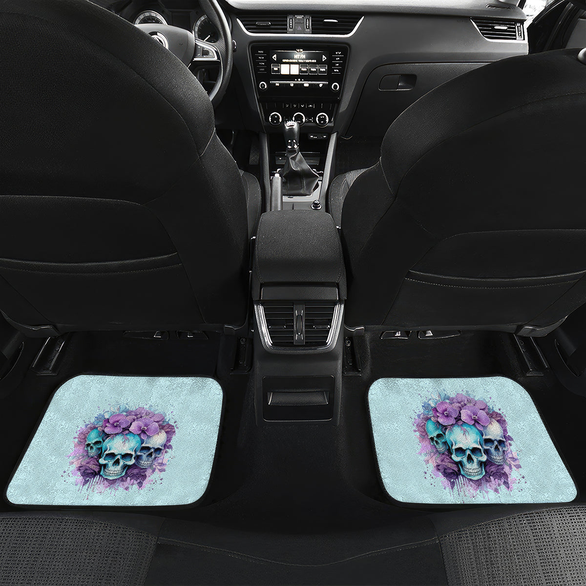 Flower Skull Angel Car Mats The Good Girl In Me Got Tired Of The Bullshit - Wonder Print Shop
