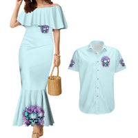 Flower Skull Angel Couples Matching Mermaid Dress and Hawaiian Shirt The Good Girl In Me Got Tired Of The Bullshit - Wonder Print Shop