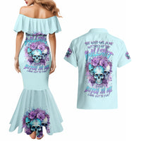 Flower Skull Angel Couples Matching Mermaid Dress and Hawaiian Shirt The Good Girl In Me Got Tired Of The Bullshit - Wonder Print Shop