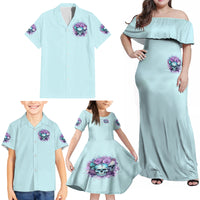 Flower Skull Angel Family Matching Off Shoulder Maxi Dress and Hawaiian Shirt The Good Girl In Me Got Tired Of The Bullshit - Wonder Print Shop