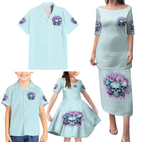 Flower Skull Angel Family Matching Puletasi and Hawaiian Shirt The Good Girl In Me Got Tired Of The Bullshit - Wonder Print Shop