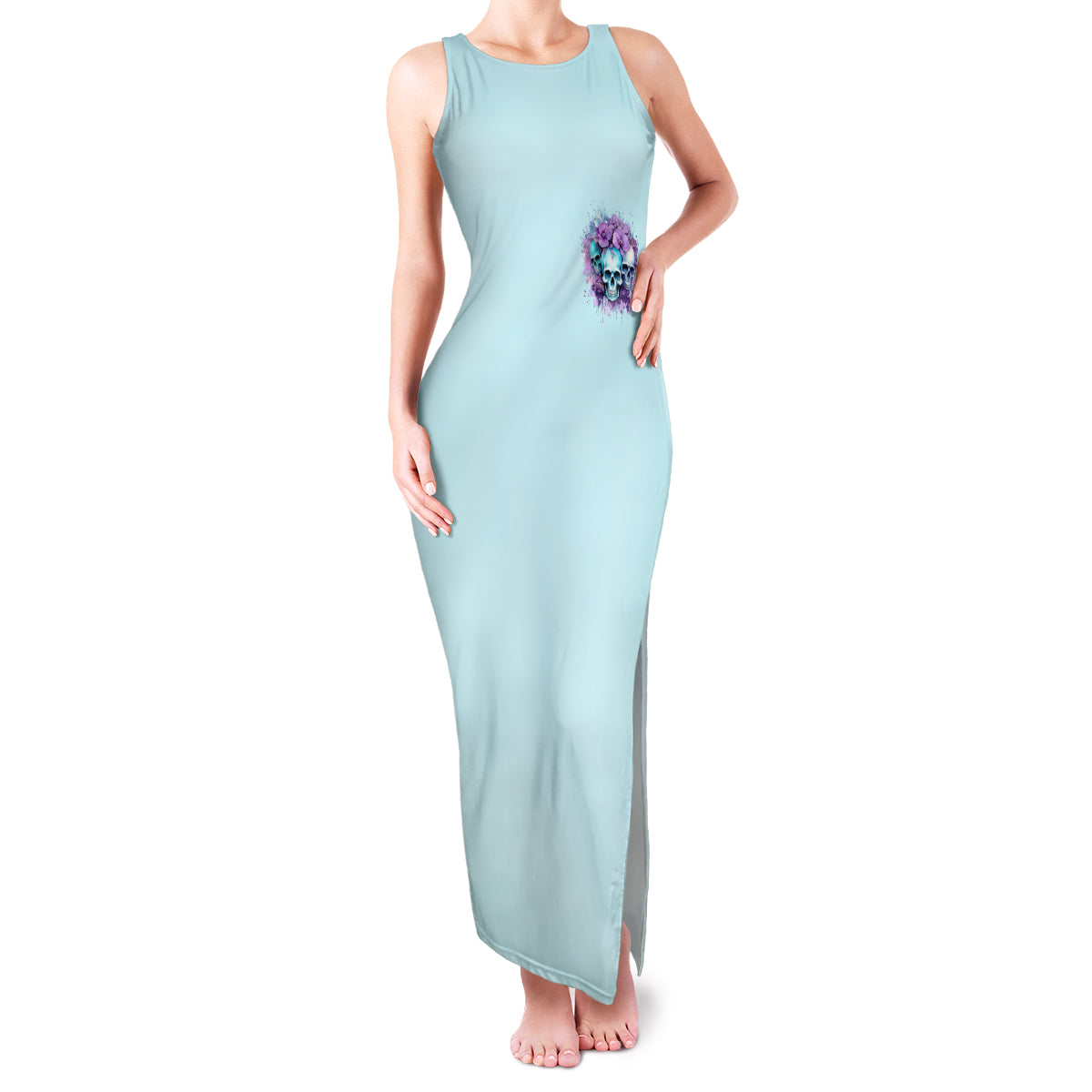 Flower Skull Angel Family Matching Tank Maxi Dress and Hawaiian Shirt The Good Girl In Me Got Tired Of The Bullshit - Wonder Print Shop