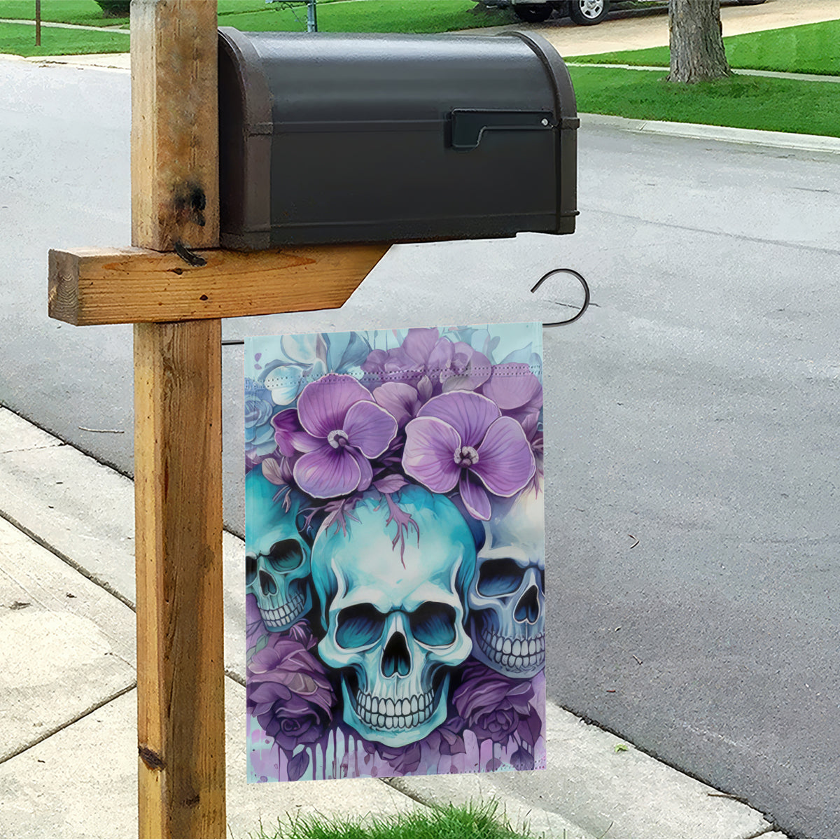 Flower Skull Angel Garden Flag The Good Girl In Me Got Tired Of The Bullshit - Wonder Print Shop