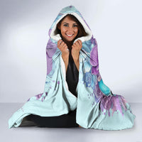 Flower Skull Angel Hooded Blanket The Good Girl In Me Got Tired Of The Bullshit