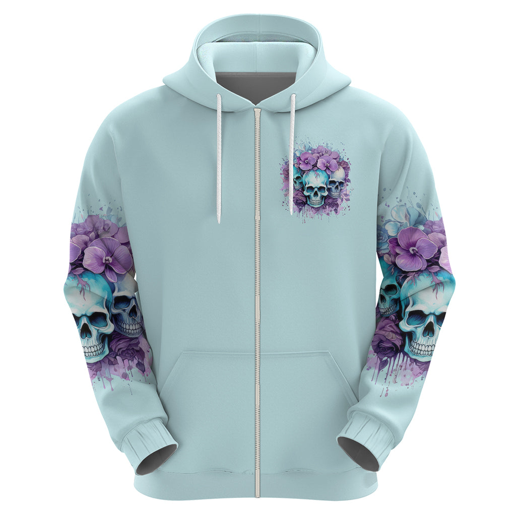 Flower Skull Angel Hoodie The Good Girl In Me Got Tired Of The Bullshit - Wonder Print Shop