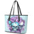 Flower Skull Angel Leather Tote Bag The Good Girl In Me Got Tired Of The Bullshit - Wonder Print Shop
