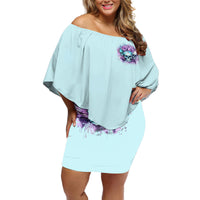 Flower Skull Angel Off Shoulder Short Dress The Good Girl In Me Got Tired Of The Bullshit - Wonder Print Shop