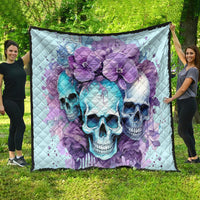 Flower Skull Angel Quilt The Good Girl In Me Got Tired Of The Bullshit - Wonder Print Shop