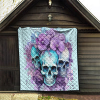 Flower Skull Angel Quilt The Good Girl In Me Got Tired Of The Bullshit - Wonder Print Shop