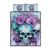 Flower Skull Angel Quilt Bed Set The Good Girl In Me Got Tired Of The Bullshit - Wonder Print Shop