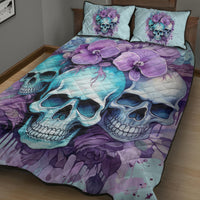 Flower Skull Angel Quilt Bed Set The Good Girl In Me Got Tired Of The Bullshit - Wonder Print Shop