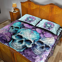Flower Skull Angel Quilt Bed Set The Good Girl In Me Got Tired Of The Bullshit - Wonder Print Shop