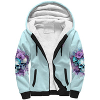 Flower Skull Angel Sherpa Hoodie The Good Girl In Me Got Tired Of The Bullshit - Wonder Print Shop