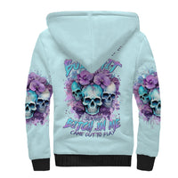 Flower Skull Angel Sherpa Hoodie The Good Girl In Me Got Tired Of The Bullshit - Wonder Print Shop