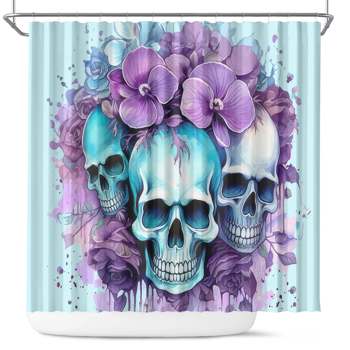 Flower Skull Angel Shower Curtain The Good Girl In Me Got Tired Of The Bullshit