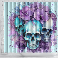 Flower Skull Angel Shower Curtain The Good Girl In Me Got Tired Of The Bullshit