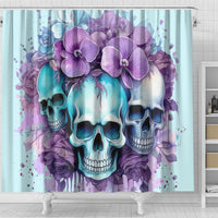Flower Skull Angel Shower Curtain The Good Girl In Me Got Tired Of The Bullshit