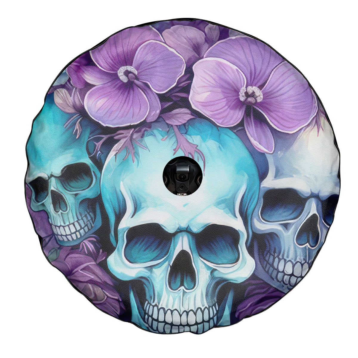 Flower Skull Angel Spare Tire Cover The Good Girl In Me Got Tired Of The Bullshit - Wonder Print Shop