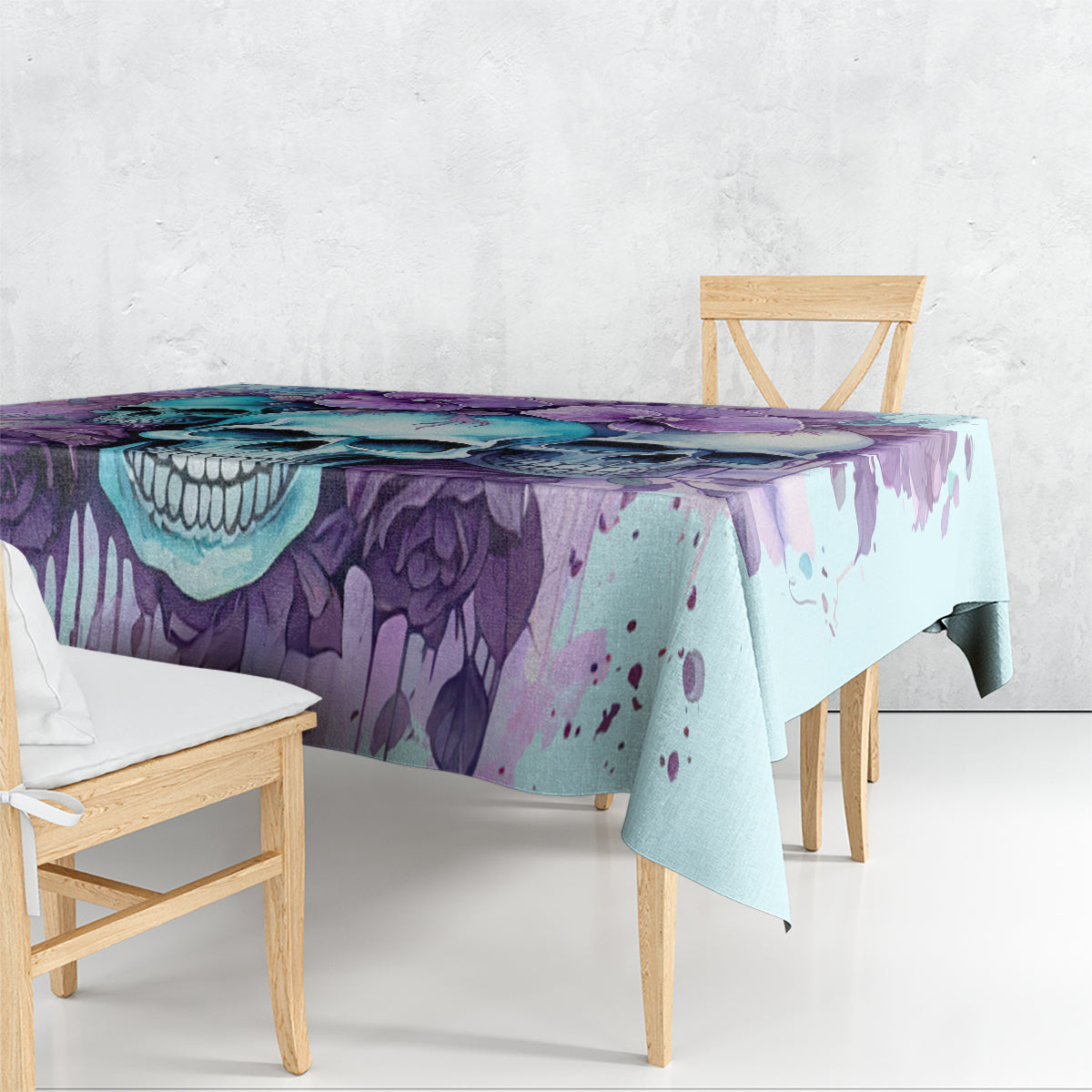 Flower Skull Angel Tablecloth The Good Girl In Me Got Tired Of The Bullshit - Wonder Print Shop