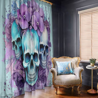 Flower Skull Angel Window Curtain The Good Girl In Me Got Tired Of The Bullshit - Wonder Print Shop