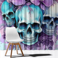 Flower Skull Angel Window Curtain The Good Girl In Me Got Tired Of The Bullshit - Wonder Print Shop