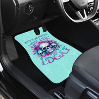 Flower Skull Angel Car Mats Stuck Between IDK IDC and IDGAF - Wonder Print Shop