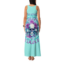 Flower Skull Angel Family Matching Tank Maxi Dress and Hawaiian Shirt Stuck Between IDK IDC and IDGAF - Wonder Print Shop