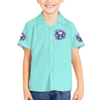 Flower Skull Angel Hawaiian Shirt Stuck Between IDK IDC and IDGAF - Wonder Print Shop