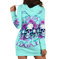 Flower Skull Angel Hoodie Dress Stuck Between IDK IDC and IDGAF - Wonder Print Shop