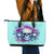 Flower Skull Angel Leather Tote Bag Stuck Between IDK IDC and IDGAF - Wonder Print Shop