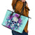 Flower Skull Angel Leather Tote Bag Stuck Between IDK IDC and IDGAF - Wonder Print Shop