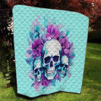 Flower Skull Angel Quilt Stuck Between IDK IDC and IDGAF - Wonder Print Shop