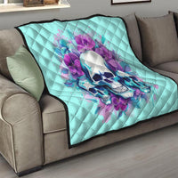 Flower Skull Angel Quilt Stuck Between IDK IDC and IDGAF - Wonder Print Shop