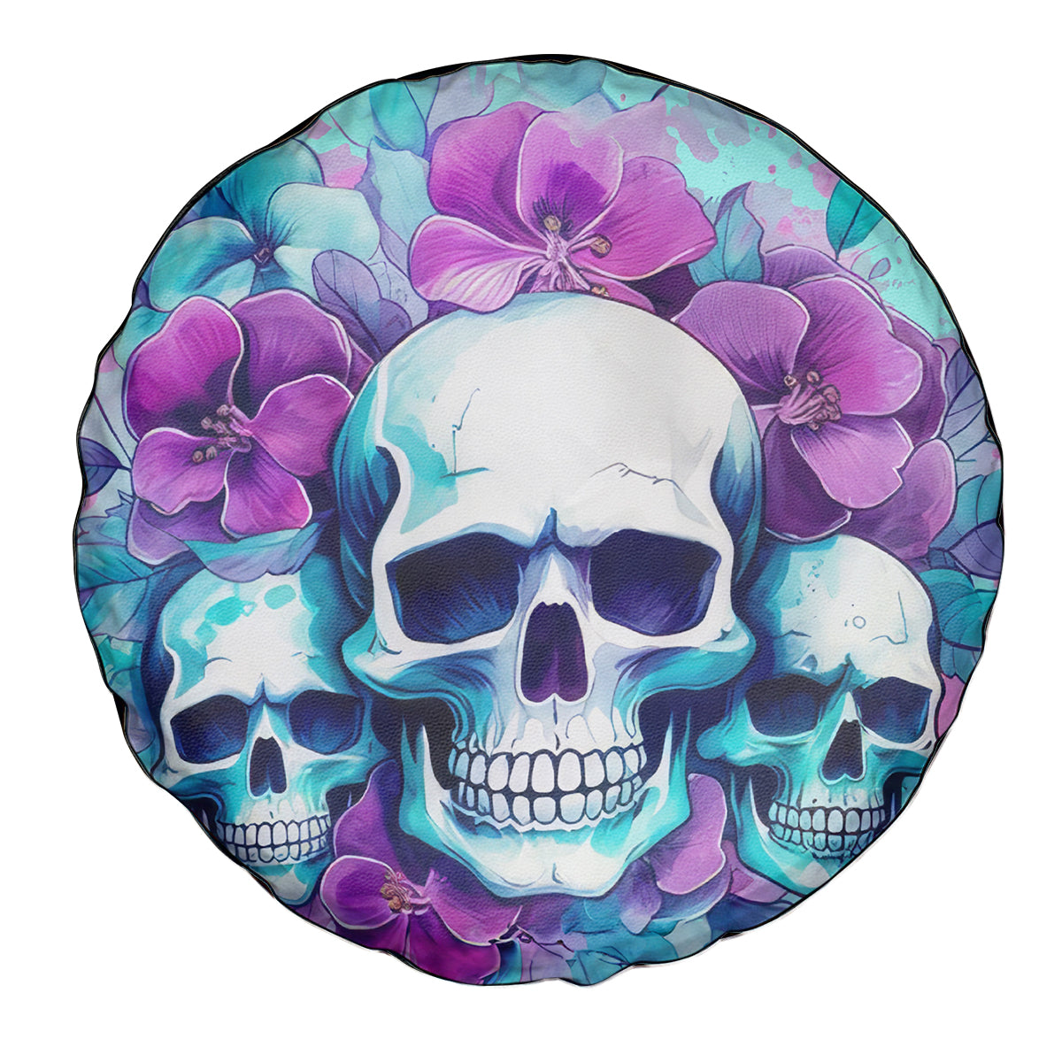 Flower Skull Angel Spare Tire Cover Stuck Between IDK IDC and IDGAF - Wonder Print Shop