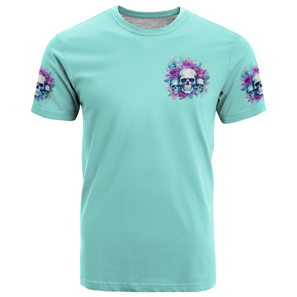 Flower Skull Angel T Shirt Stuck Between IDK IDC and IDGAF - Wonder Print Shop