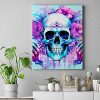 Flower Skull Angel Canvas Wall Art I'm A Bitch With A Flow Bullshit Tolerance - Wonder Print Shop