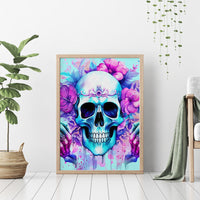 Flower Skull Angel Canvas Wall Art I'm A Bitch With A Flow Bullshit Tolerance - Wonder Print Shop