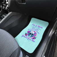 Flower Skull Angel Car Mats I'm A Bitch With A Flow Bullshit Tolerance - Wonder Print Shop