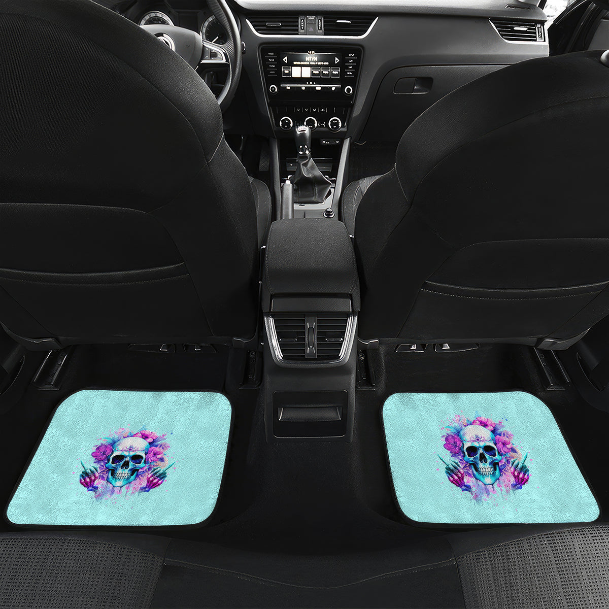 Flower Skull Angel Car Mats I'm A Bitch With A Flow Bullshit Tolerance - Wonder Print Shop