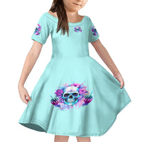 Flower Skull Angel Family Matching Long Sleeve Bodycon Dress and Hawaiian Shirt I'm A Bitch With A Flow Bullshit Tolerance - Wonder Print Shop