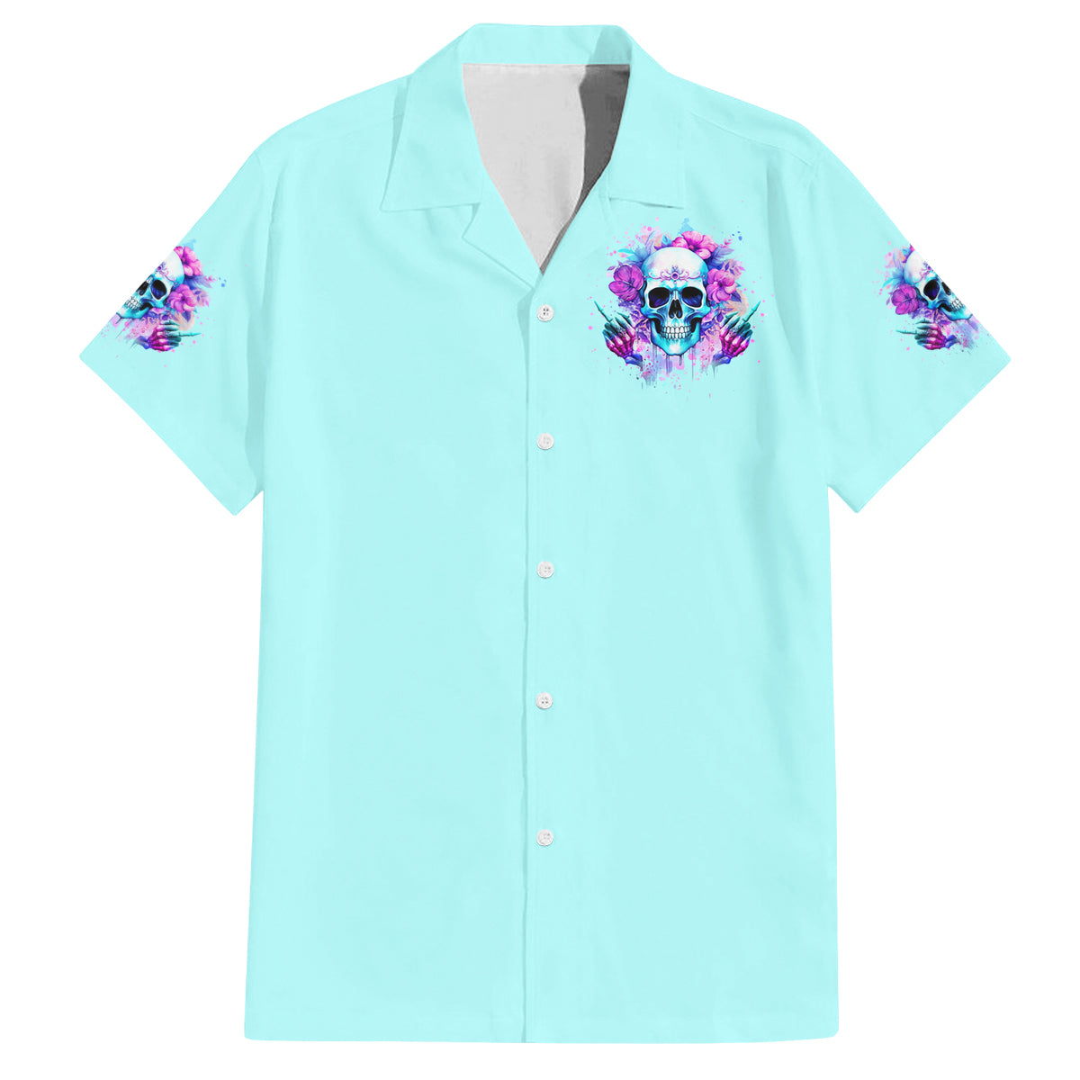 Flower Skull Angel Family Matching Long Sleeve Bodycon Dress and Hawaiian Shirt I'm A Bitch With A Flow Bullshit Tolerance - Wonder Print Shop